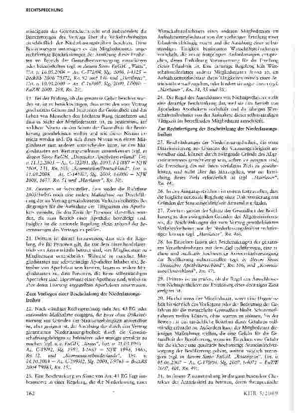 Vorschauseite 3: Apothekenrechtliches Fremdbesitzverbot verstößt nicht gegen Grundfreiheiten der EU