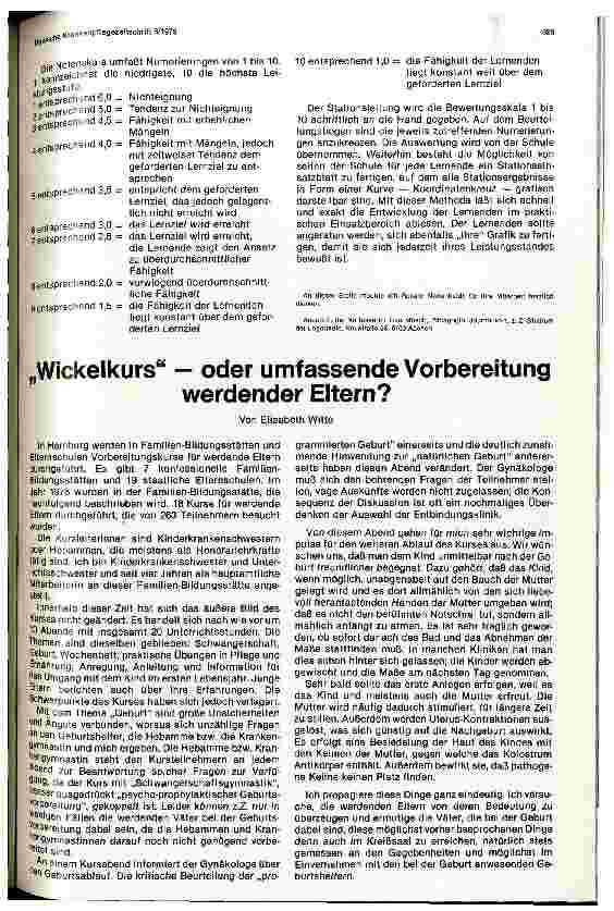 Vorschauseite 3: Vorstellung eines neuen Beurteilungsbogens für Kinderkrankenpflegeschülerinnen
