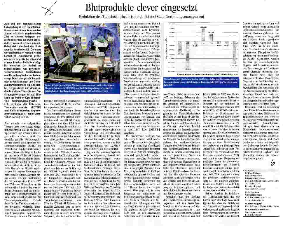 Vorschauseite 1: Blutprodukte clever eingesetzt