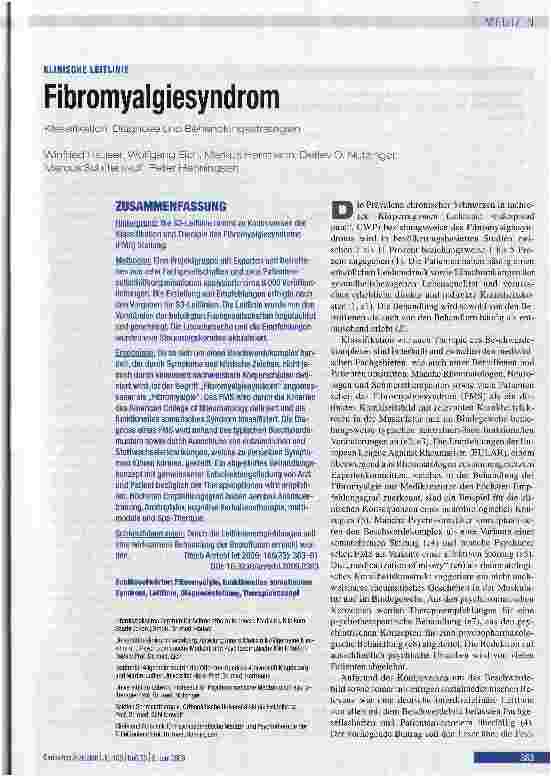 Vorschauseite 1: Fibromyalgiesyndrom