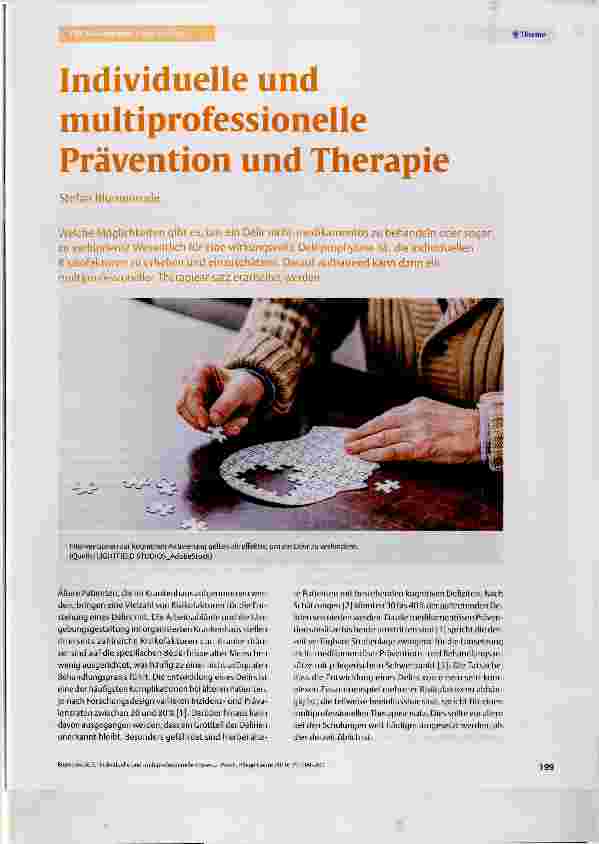 Vorschauseite 1: Individuelle und multiprofessionelle Prävention und Therapie
