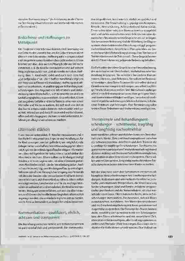 Vorschauseite 2: Leitsätze zur Palliativversorgung und Trauerbegleitung in der Periund Neonatologie