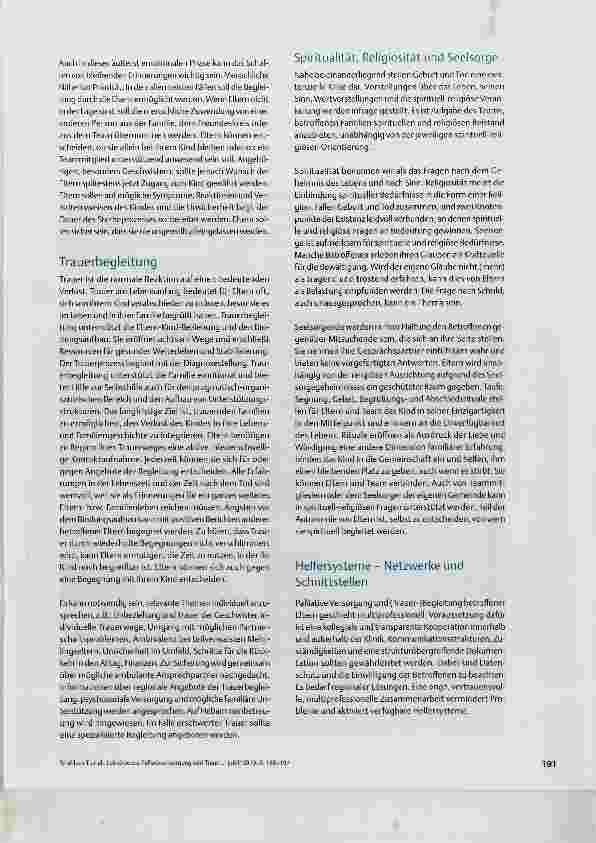 Vorschauseite 4: Leitsätze zur Palliativversorgung und Trauerbegleitung in der Periund Neonatologie