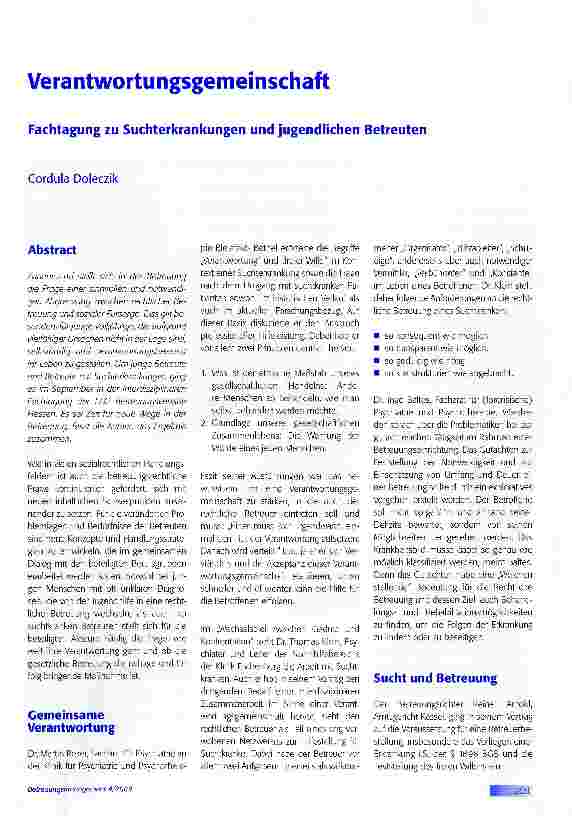 Vorschauseite 1: Verantwortungsgemeinschaft