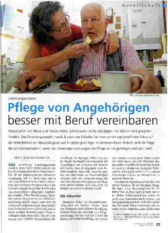 Vorschauseite 1: Pflege von Angehörigen besser mit Beruf vereinbaren
