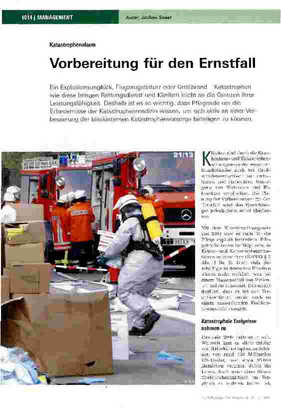 Vorschauseite 1: Vorbereitung für den Ernstfall
