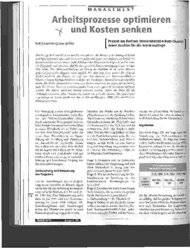 Vorschauseite 1: Arbeitsprozesse optimieren und Kosten senken