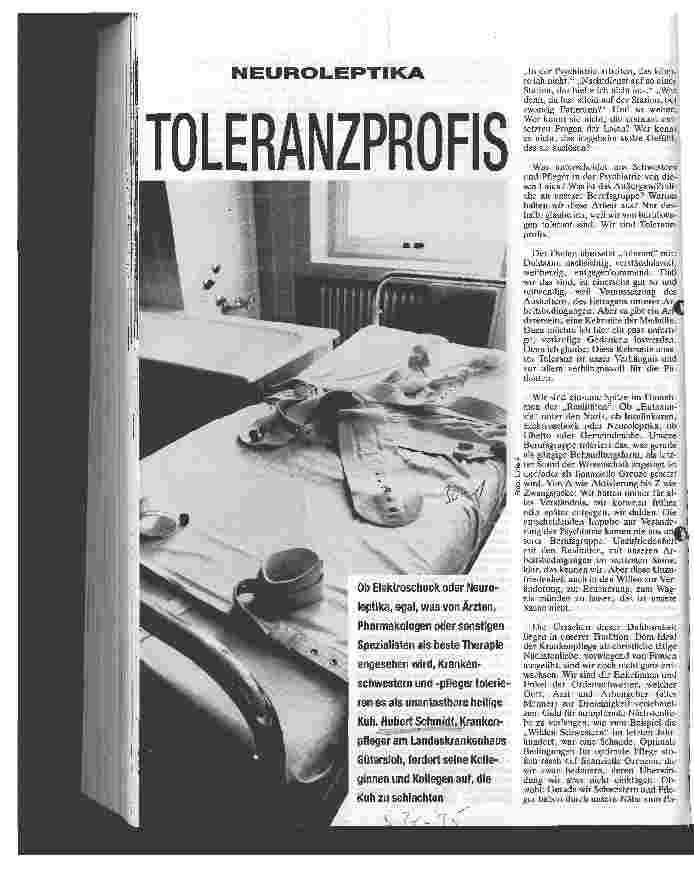 Vorschauseite 1: Neuroleptika Toleranzprofis