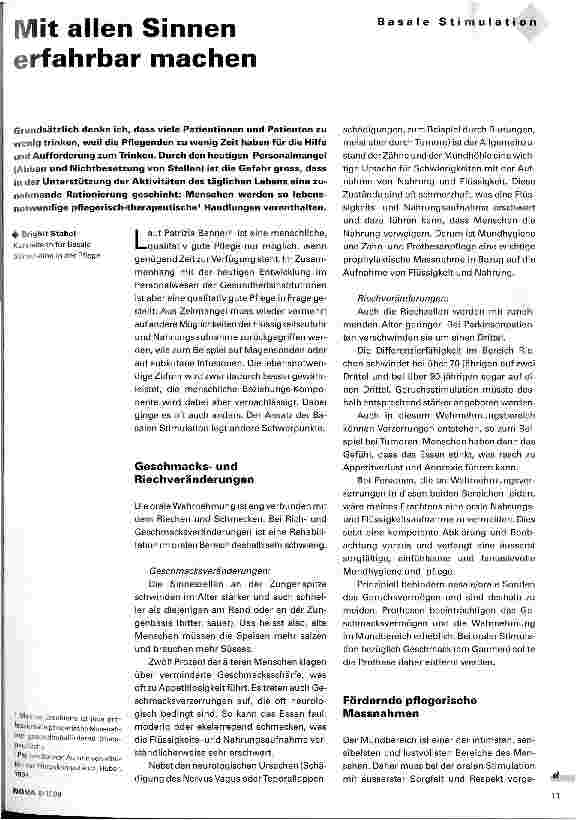 Vorschauseite 1: Mit allen Sinnen erfahrbar machen