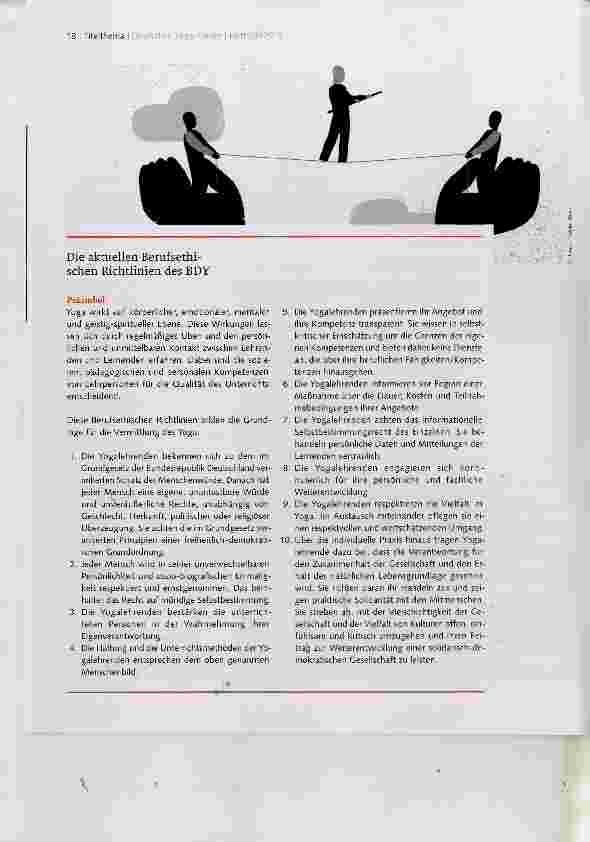 Vorschauseite 2: Beruf und Ethik im BDY