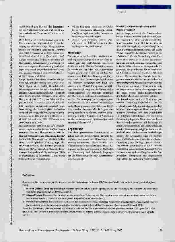 Vorschauseite 2: Forschungsergebnisse im Praxisalltag umsetzen