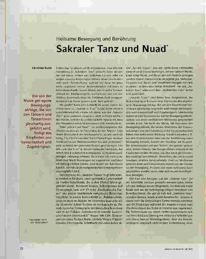 Vorschauseite 1: Sakraler Tanz und Nuad