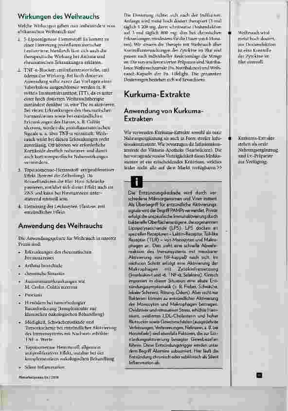 Vorschauseite 2: Weihrauch und Kurkuma bei Entzündungen
