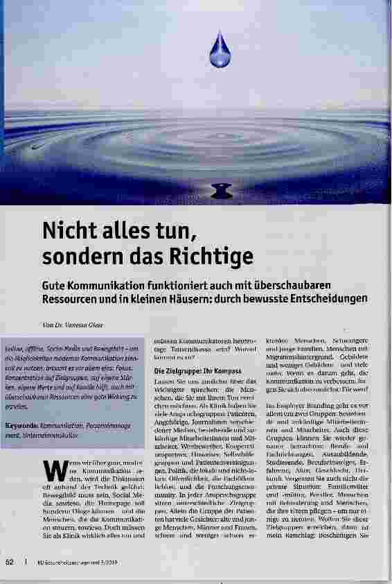 Vorschauseite 1: Nicht alles tun, sondern das Richtige