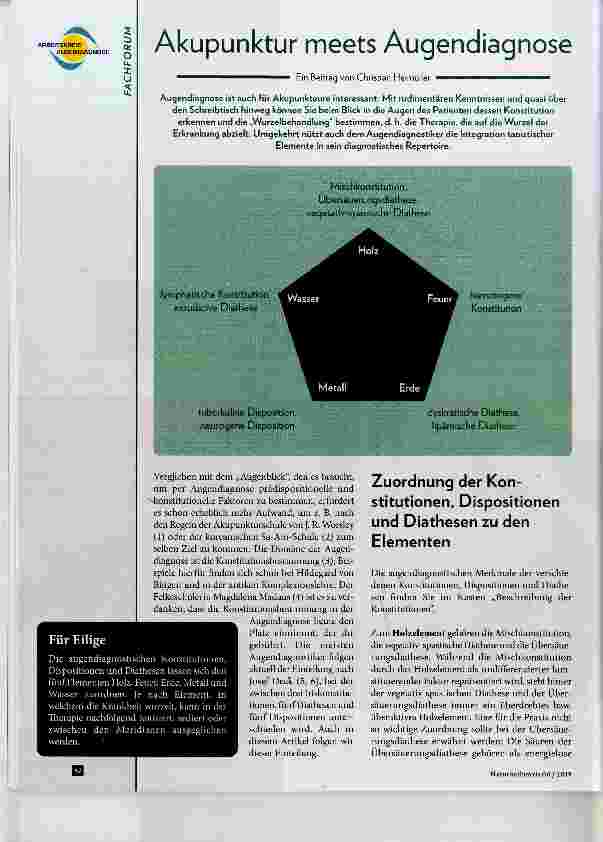 Vorschauseite 1: Akupunktur meets Augendiagnose