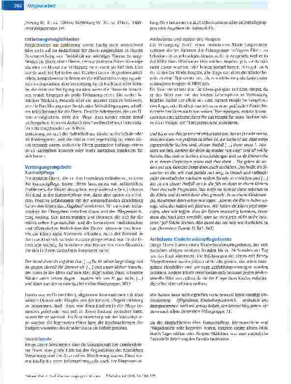 Vorschauseite 4: Die Palliativversorgung von Kindern und Jugendlichen in Nordrhein-Westfalen aus der Sicht der Eltern