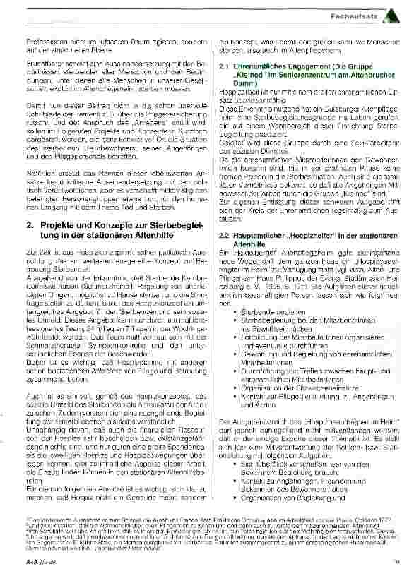 Vorschauseite 5: Sterbebegleitung in der stationären Altenpflege