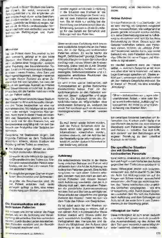 Vorschauseite 2: Man kann noch viel tun - Die Behandlung und Begleitung Schwerstkranker