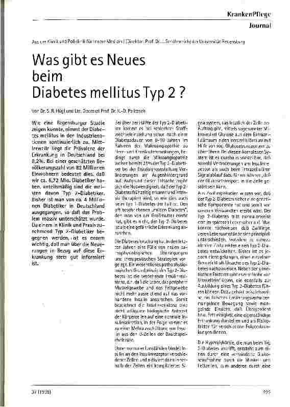 Vorschauseite 1: Was gibt es Neues beim Diabetes mellitus Typ 2?