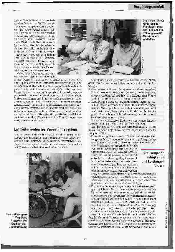 Vorschauseite 2: Den Wandel aktiv gestalten Verband diakonischer Dienstgeber propagiert neues Vergütungssystem
