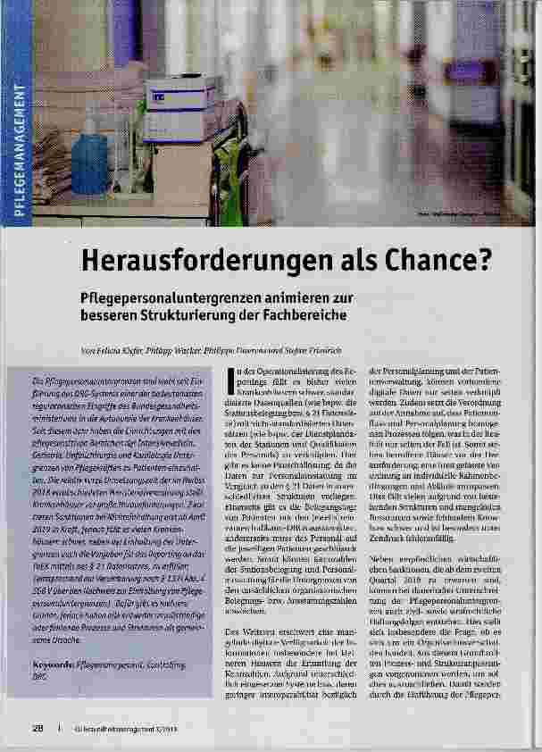 Vorschauseite 1: Herausforderungen als Chance?