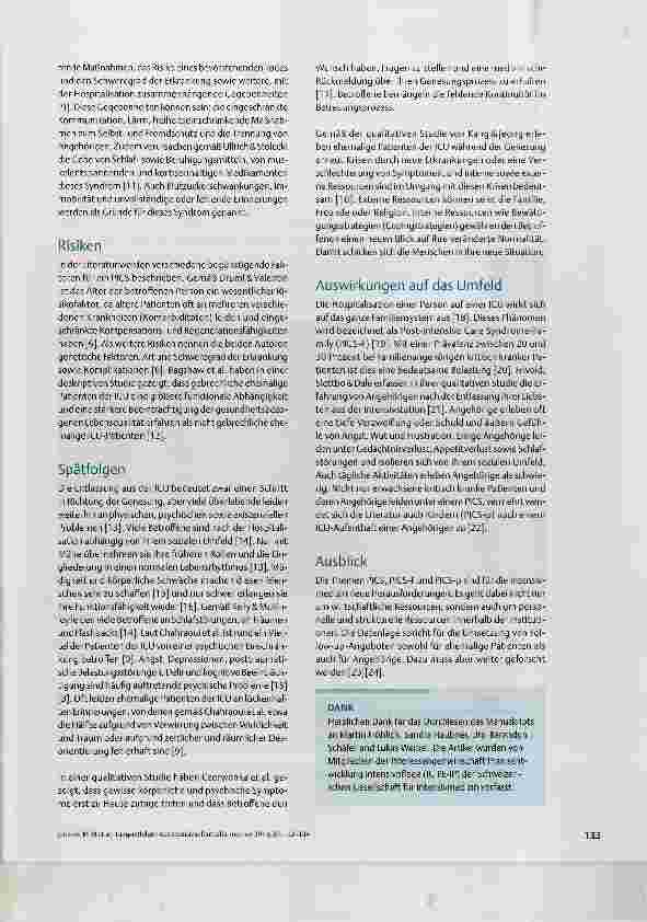 Vorschauseite 2: Langzeitfolgen des Intensivaufenthalts