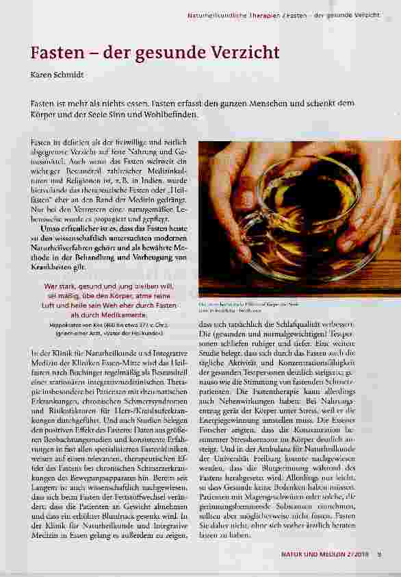 Vorschauseite 1: Fasten - der gesunde Verzicht