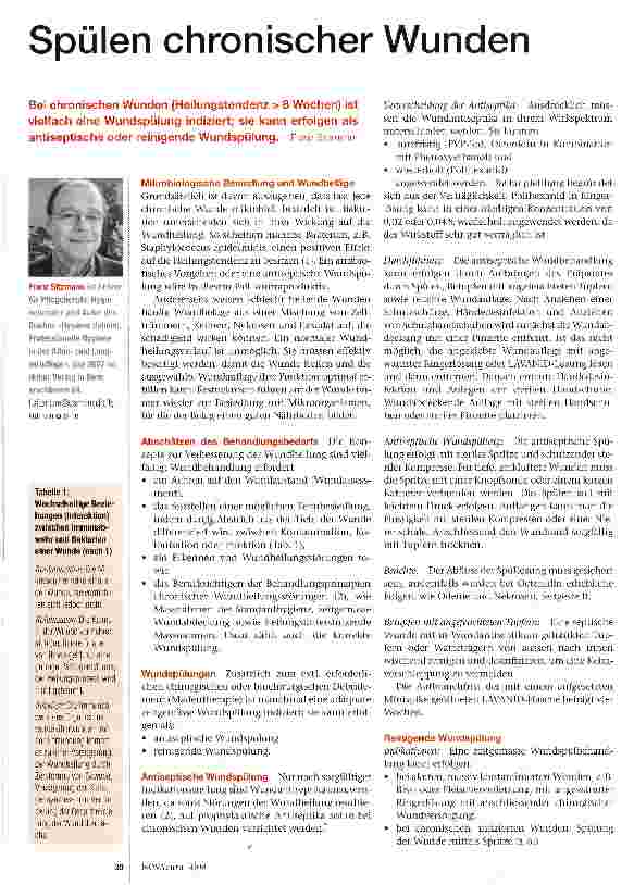 Vorschauseite 1: Spülen chronischer Wunden