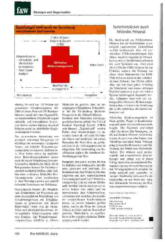 Vorschauseite 3: Klinisches Risikomanagement