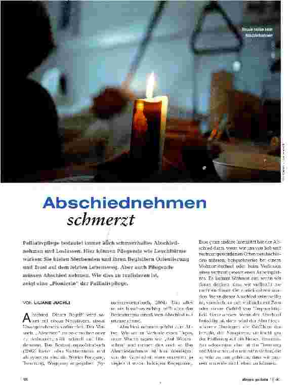 Vorschauseite 1: Abschiednehmen schmerzt