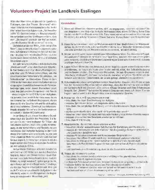 Vorschauseite 2: Anregend: Grundsätze für die Volunteer-Arbeit