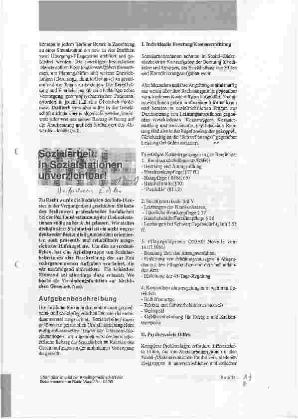 Vorschauseite 3: Übergangspflege in Berlin? Pläne zur Verbesserung der Rehabilitation