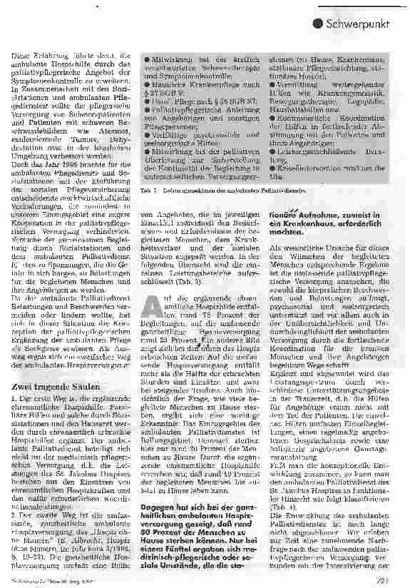 Vorschauseite 2: Konzpt eines ambulanten Palliativdienstes