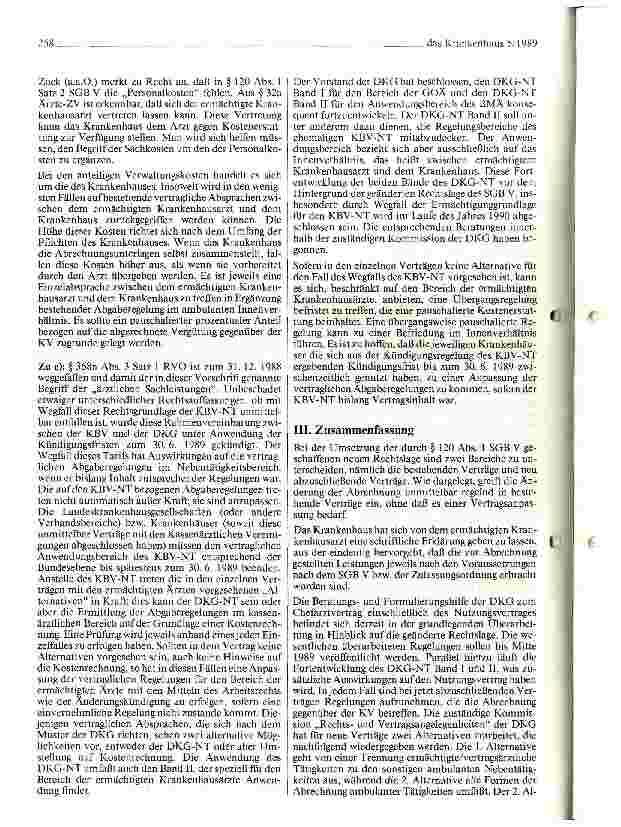 Vorschauseite 4: Vergütung ambulanter Leistungen ermächtigter Krankenhausärzte Inhalt und Grenzen des Paragraphen 120 Abs.1 SGB V