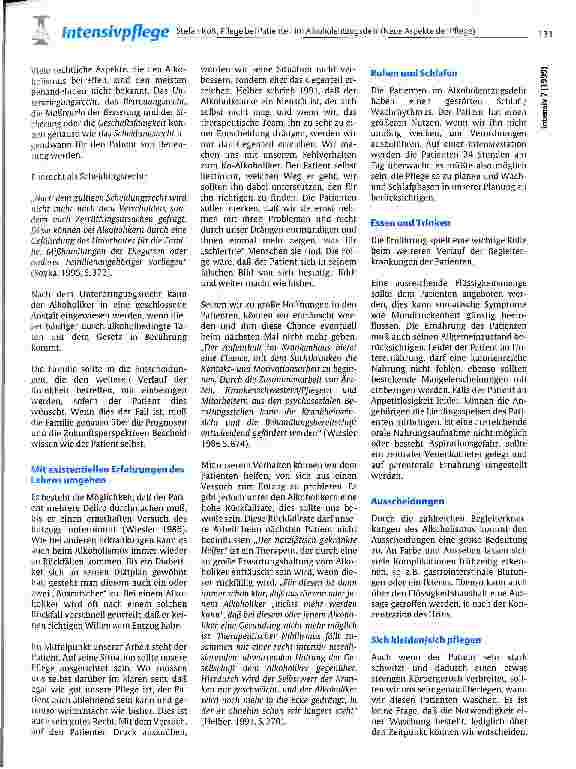 Vorschauseite 4: Pflege bei Patienten im Alkoholentzugsdelir (Neue Aspekte der Pflege)