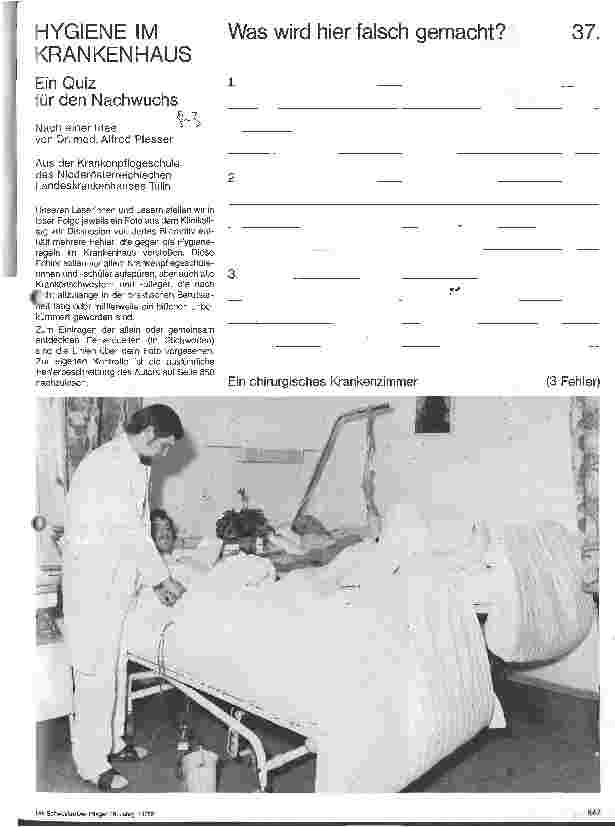 Vorschauseite 1: Hygiene im Krankenhaus Ein Quiz für den Nachwuchs