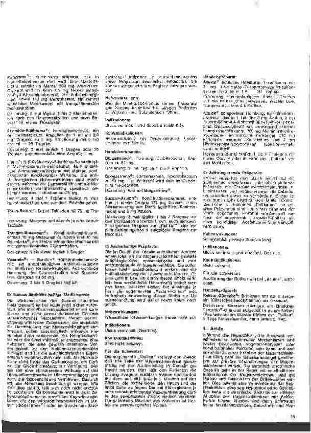Vorschauseite 2: Kleine Arzneimittelkunde für die Schwester 38. Folge: IX. Medikamente mit Wirkung am Verdauungstrakt (3)