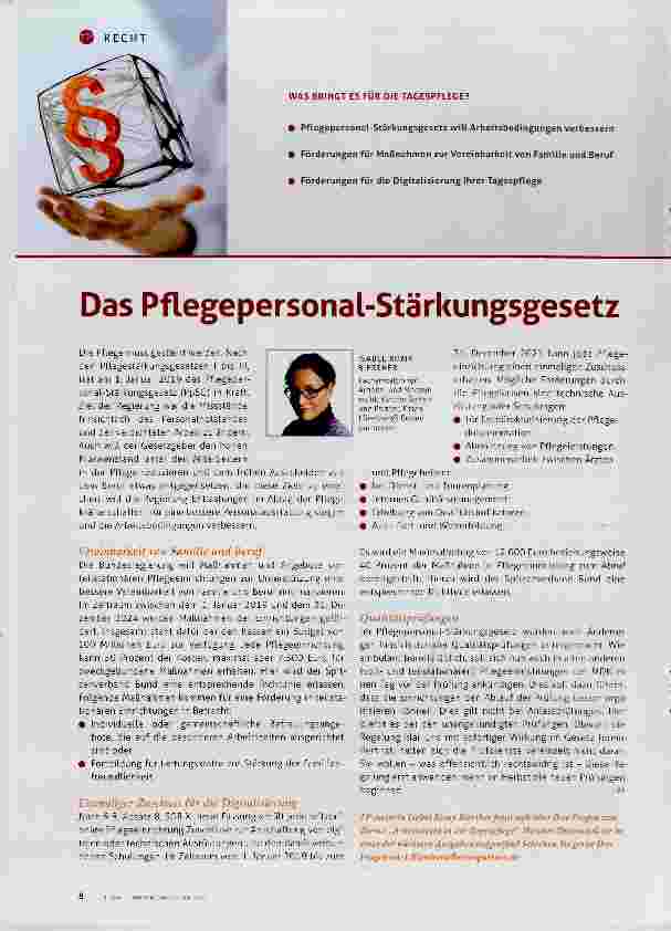 Vorschauseite 1: Das Pflegepersonal-Stärkungsgesetz