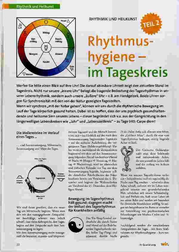Vorschauseite 1: Rhythmushygiene im Tageskreis
