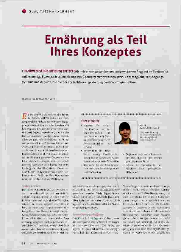 Vorschauseite 1: Ernährung als Teil Ihres Konzeptes