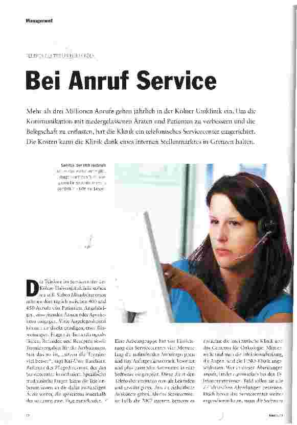 Vorschauseite 1: Bei Anruf Service