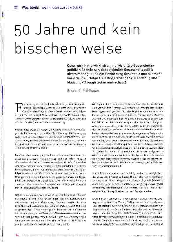 Vorschauseite 1: 50 Jahre und kein bisschen weise