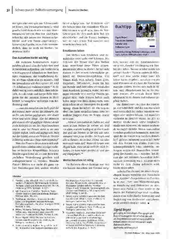 Vorschauseite 3: Frauen im SterbenDie Kategorie Geschlecht in der Sterbebegleitung