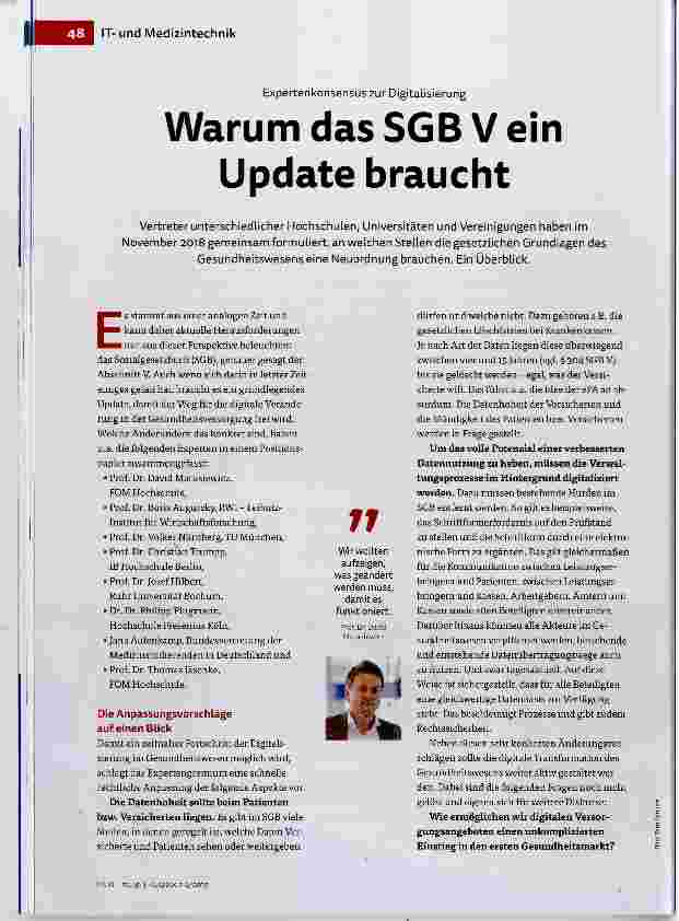 Vorschauseite 1: Warum das SGB V ein Update braucht