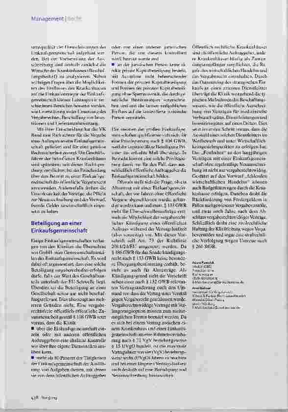 Vorschauseite 3: Einkaufsgemeinschaften Vergaberechtliche Fallstricke