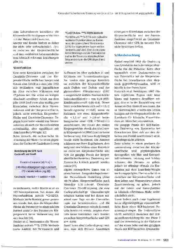 Vorschauseite 5: Körperoberflächenbasierte Dosierung von Zytostatika