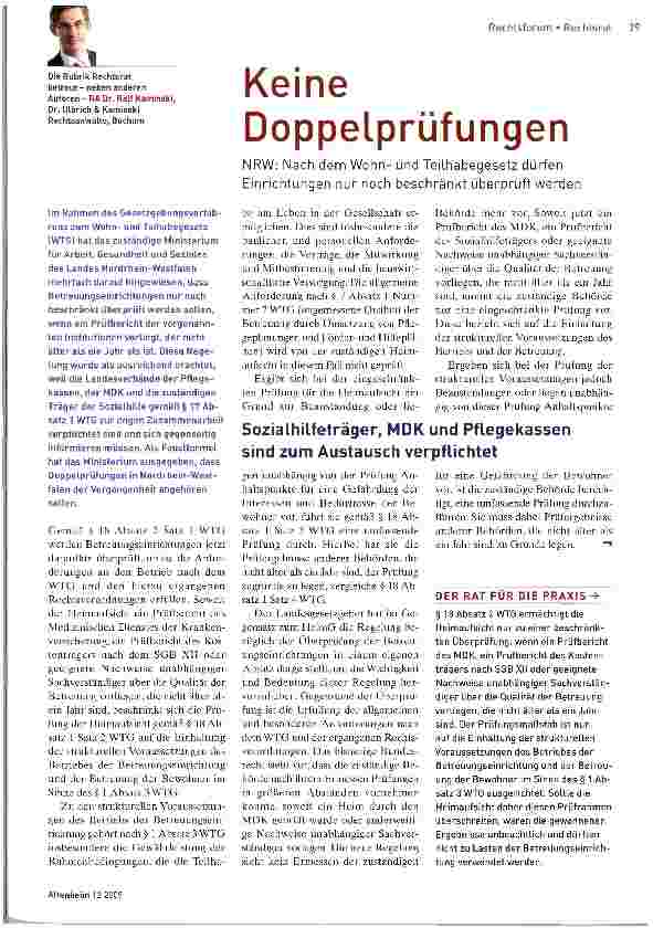 Vorschauseite 1: Keine Doppelprüfungen