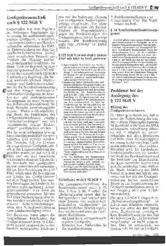 Vorschauseite 3: Großgeräteausschuß nach Paragraph 122 SGB V Mehr Verwirrung als Klarheit