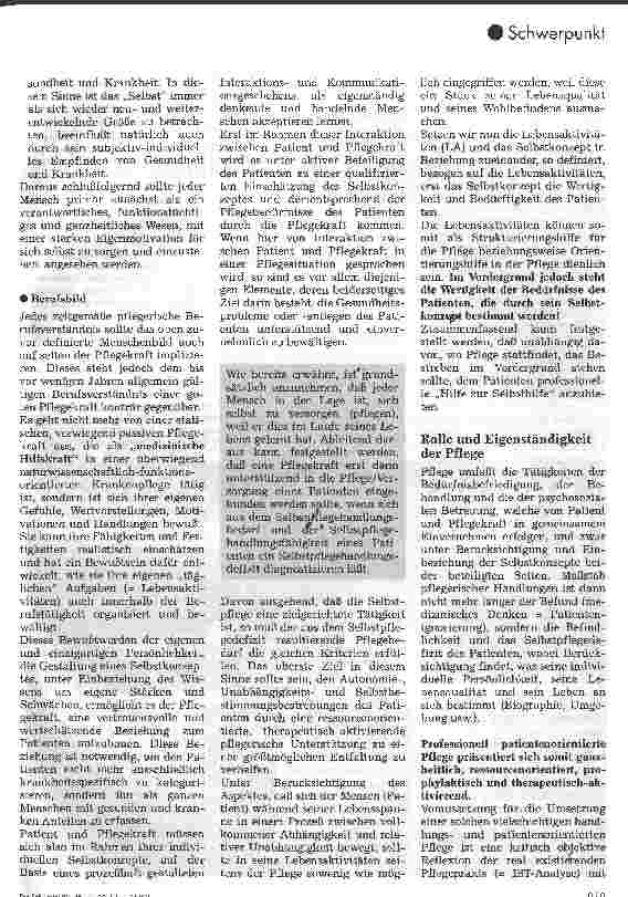 Vorschauseite 2: Was bedeutet zeitgemäßes Pflegeverständnis?