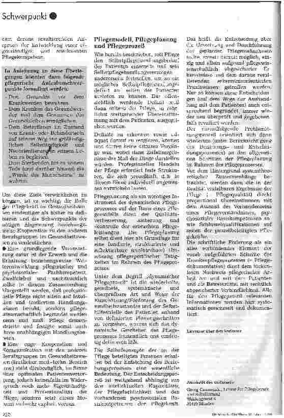 Vorschauseite 3: Was bedeutet zeitgemäßes Pflegeverständnis?